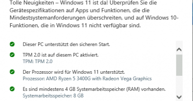 Windows 11 Proxmox erfolgreich